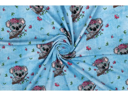 bavlneny uplet koala na svetle jeans