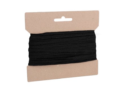 Bavlněná šňůra - pertle šíře 6 mm (Balení 30 m, Varianta 2 černá)