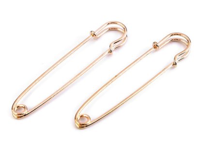 Ozdobný spínací špendlík kilt 13x75 mm (Balení 2 ks, Varianta 2 růžové zlato)