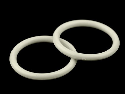 Plastový kroužek na záclony a obháčkování Ø30 mm (Balení 10 ks, Varianta 1 bílá mléčná)
