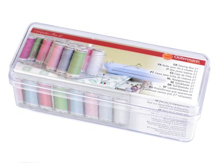 Plastový box na 27 ks nití (Balení 1 ks, Varianta transparent)