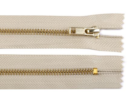 Kovový zip No 4 délka 16 cm kalhotový (Balení 1 ks, Varianta 320 šedá hematit)