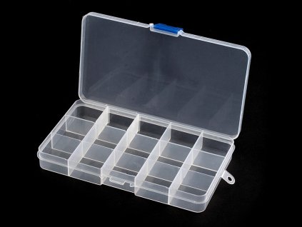 Plastový box / zásobník 10x17x2,2 cm (Balení 1 ks, Varianta transparent)