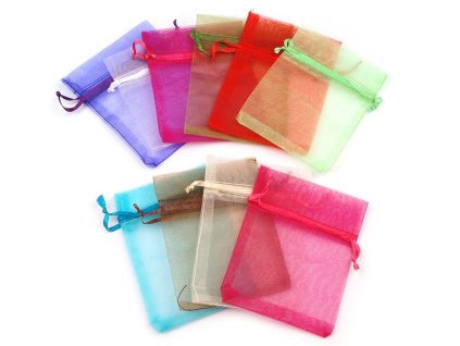 Dárkový pytlík 9x11 cm organza (Balení 10 ks, Varianta 13 růžová pink)