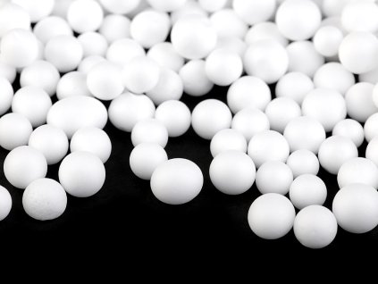 Výplň - polystyrenové kuličky Ø5-10 mm k výrobě dekorací (Balení 1 sáček, Varianta bílá)
