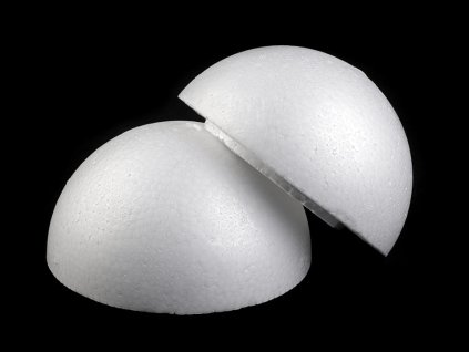 Polystyrenová koule dvoudílná dutá Ø14,5 cm (Balení 1 ks, Varianta bílá)