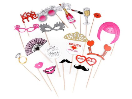 Párty rekvizity do fotokoutku (Balení 1 sada, Varianta 4 viz foto)