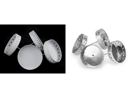 Bodce na svíčky Ø7,5 cm (Balení 4 ks, Varianta 3 stříbrná)