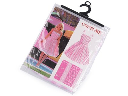 Karnevalový kostým Barbie - dívčí (Balení 1 ks, Varianta 1 (vel. S) růžová sv.)