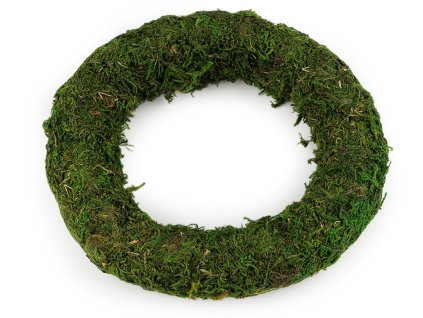 Mechový věnec Ø20 cm (Balení 1 ks, Varianta zelená)