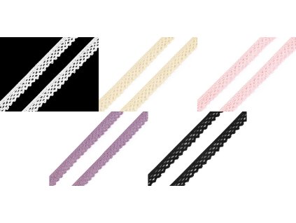 Bavlněná krajka paličkovaná šíře 12 mm (Balení 5 m, Varianta 2 vanilková)