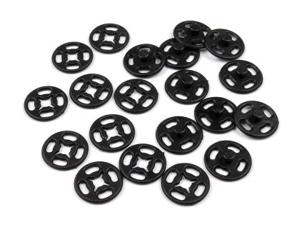 Plastové patentky / stiskací knoflíky transparentní Ø13 mm, Ø15 mm (Balení 10 pár, Varianta 1 15 mm transparent)