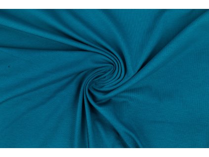 bavlneny uplet elasticky 220 g m2 petrolejova
