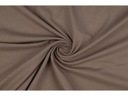 bavlneny uplet elasticky 220 g m2 taupe tmavsi