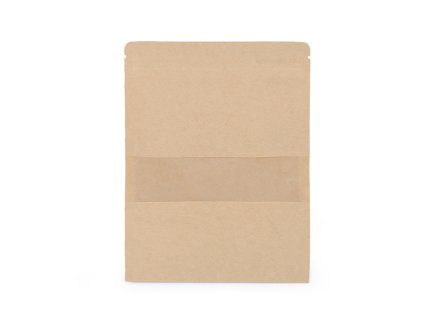 Papírový sáček s průhledem, střední (Balení 50 ks, Varianta přírodní stř.)