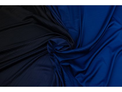 Umělé hedvábí / Silky modro černé ombré