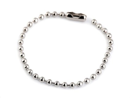 Kuličkový řetízek 12 cm poutko (Balení 10 ks, Varianta 1 nikl)