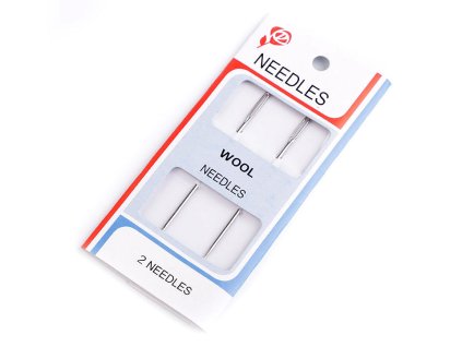 Jehly ostré na vlnu a stužkové vyšívání (Balení 36 karta, Varianta nikl)