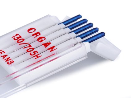 Strojové jehly Jeans 90;100;110 Organ (Balení 5 krab., Varianta 1 (90/14) nikl)