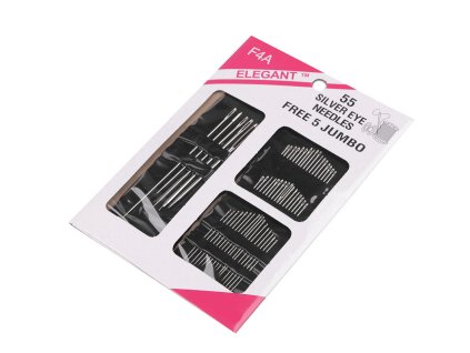 Sada ručních jehel (Balení 8 karta, Varianta nikl)