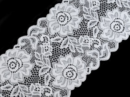 Elastická krajka / vsadka / běhoun šíře 14 cm (Balení 1 m, Varianta 1 modrá berlínská)