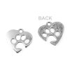 Přívěsek srdce / tlapka (Balení 4 ks, Varianta 1 platina)
