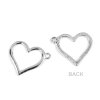 Přívěsek srdce 21x25 mm (Balení 5 ks, Varianta 1 platina)