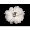 Květ Ø5 cm s kamínky (Balení 10 ks, Varianta 1 bílá)