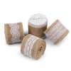 Jutová stuha s krajkou šíře 50 mm, 60 mm (Balení 1 ks, Varianta 2 (50 mm) režná přírodní)