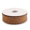 Stuha imitace juty šíře 35 mm s výsekem (Balení 18 m, Varianta 2 šedá perlová)