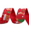 Vánoční rypsová stuha domečky šíře 25 mm (Balení 3 m, Varianta 1 červená)