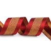 Stuha s lurexem šíře 27 mm (Balení 3 m, Varianta červená zlatá)
