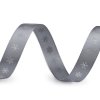 Vánoční saténová stuha vločky šíře 15 mm (Balení 3 m, Varianta 3 šedá stříbrná)