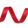Vánoční saténová stuha vločky šíře 15 mm (Balení 3 m, Varianta 2 zlatá bílá)