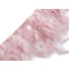 Prýmek - krůtí peří 5-9 cm (Balení 1 m, Varianta 1 starorůžová sv.)