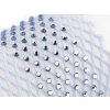 Pružná vsadka / síťovina / prýmek s broušenými kamínky šíře 75 mm (Balení 1 m, Varianta 1 bílá crystal)