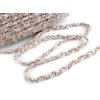 Prýmek splétaný s drobnými flitry šíře 10 mm (Balení 1 m, Varianta 1 Off White)