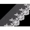 Vyšívaná krajka / prýmek na monofilu šíře 90 mm (Balení 13.5 m, Varianta 1 Off White)