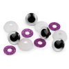 Oči glitrové s pojistkou Ø20 mm (Balení 4 sada, Varianta 4 fialová)