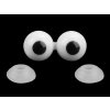 Oči spojené, 3D s pojistkou 16x33 mm (Balení 20 sada, Varianta bílá)