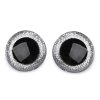 Oči velké s glitry s pojistkou Ø40 mm (Balení 2 sada, Varianta 1 stříbrná)