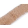 Našívací oděvní / dekorační kožešina plochá, řezaná šíře 5 cm (Balení 1 ks, Varianta 2 pudrová tmavá)