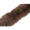 Našívací oděvní / dekorační kožešina plochá, řezaná šíře 5 cm (Balení 1 ks, Varianta 2 pudrová tmavá)