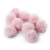 Kožešinová bambule s poutkem Ø4,5 cm (Balení 10 ks, Varianta 2 pudrová)