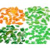 Plastové korálky lístečky mix tvarů i velikostí (Balení 20 g, Varianta 1 oranžová)
