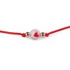 Náramek shamballa srdíčko (Balení 1 ks, Varianta červená růžová světlá)