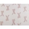 Mušelín / dvojitá gázovina zajíček (Balení 1 m, Varianta bunny bílá béžová)