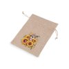 Dárkový pytlík slunečnice 13x18 cm imitace juty (Balení 10 ks, Varianta 1 režná přírodní motýl)