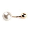 Brož / ozdobné zapínání / knoflík s perlami (Balení 1 ks, Varianta 1 bílá stříbrná)