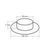 Průchodky s podložkou vnitřní Ø35 mm / vnější Ø48 mm (Balení 50 pár, Varianta 1 nikl)